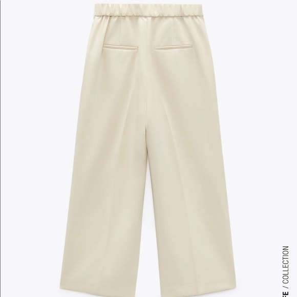🤍 ZARA Cropped Trouser Pants Cream - Picture 3 of 3